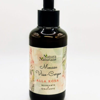 Mousse-Viso-Corpo-alla-Rosa-Nutriente-Idratante Mousse Detergente Viso ,Struccante Delicato alla Rosa Damascena - ml 200